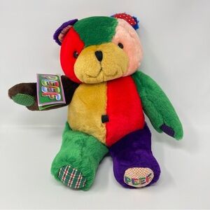 Vintage 1995 Peef the Christmas Bear Plush Stuffed Animal Toy NWT